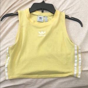 Yellow Adidas Crop Top